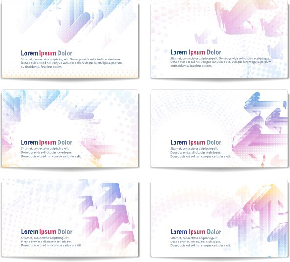 The elegance arrow card background vector material