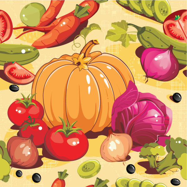 Cartoon vegetables 02 - vector
