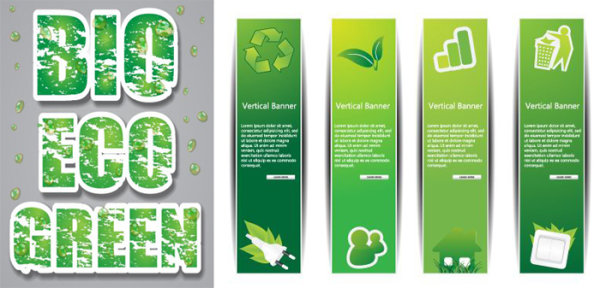 Low-carbon green theme design vector -1