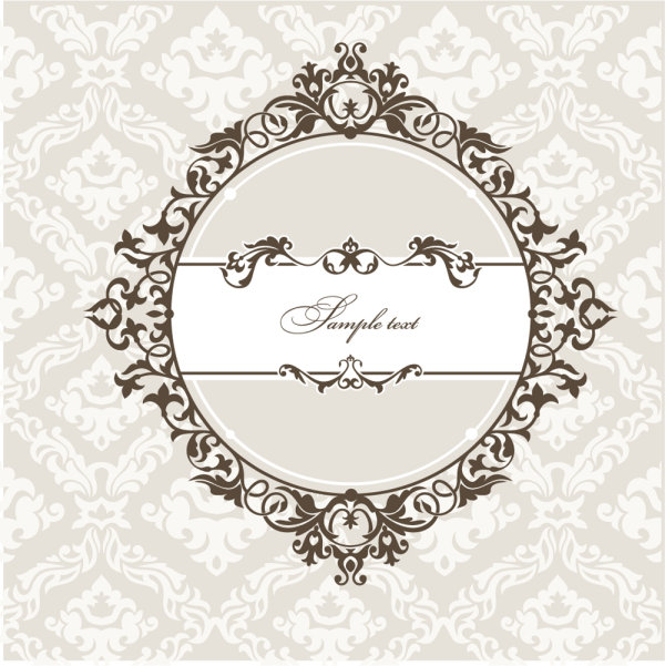 European pattern background 02 - vector material