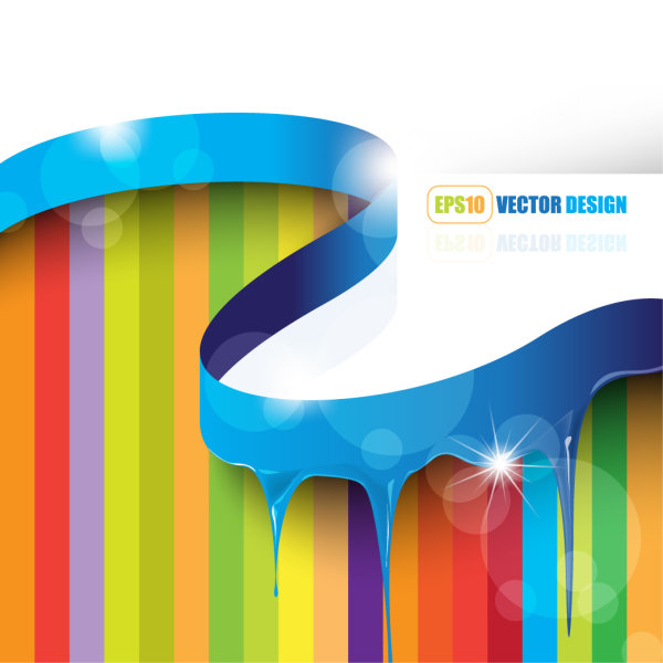 Flowing pigment 05 - vector