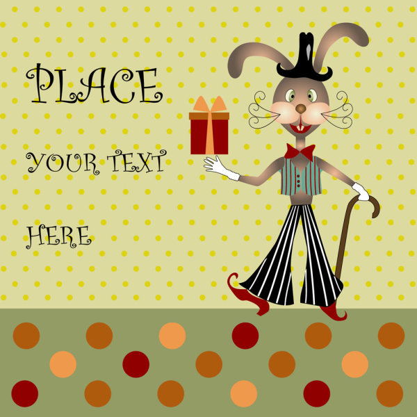 Cartoon the illustrator background 05 - vector material