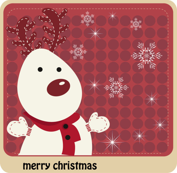 Cartoon Christmas elk 01 - vector material