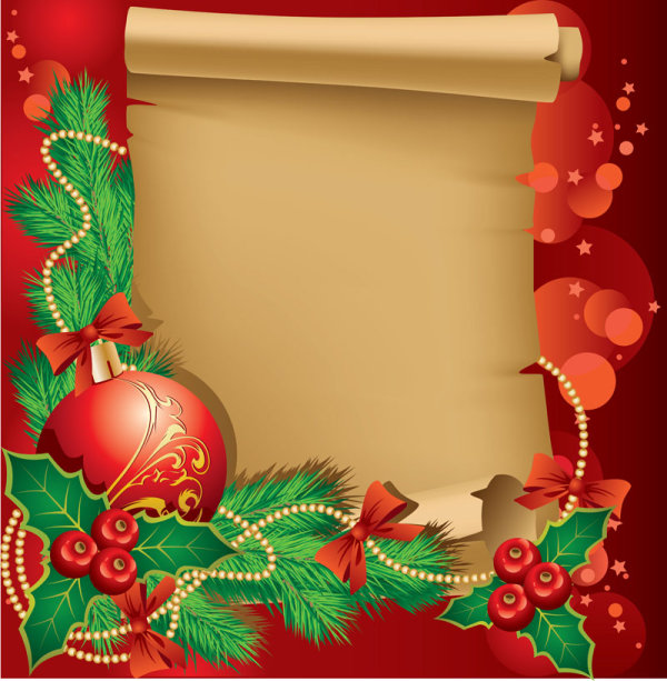 The exquisite Christmas border background 02 - vector material