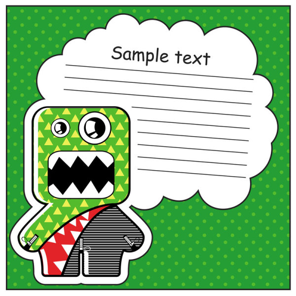 Background 04 - vector material cartoon sticker