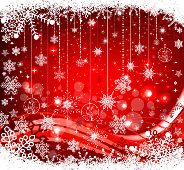 Beautiful Christmas ball background 05 - vector material