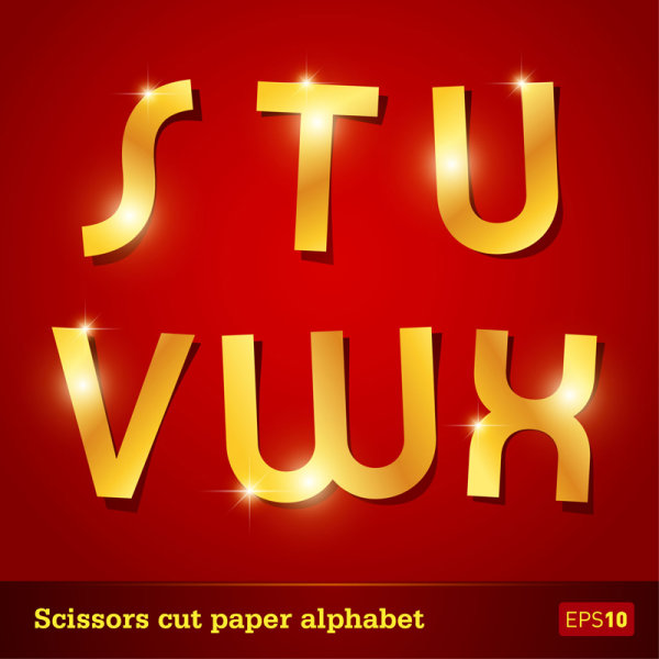 Bling alphabet 05 - vector material