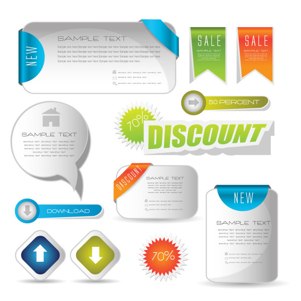 Exquisite label card 03 - vector material