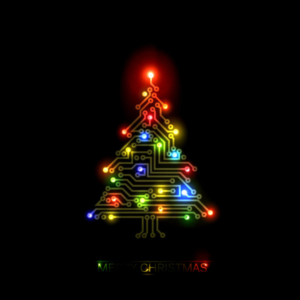 Colorful Christmas Tree 02 - Vector