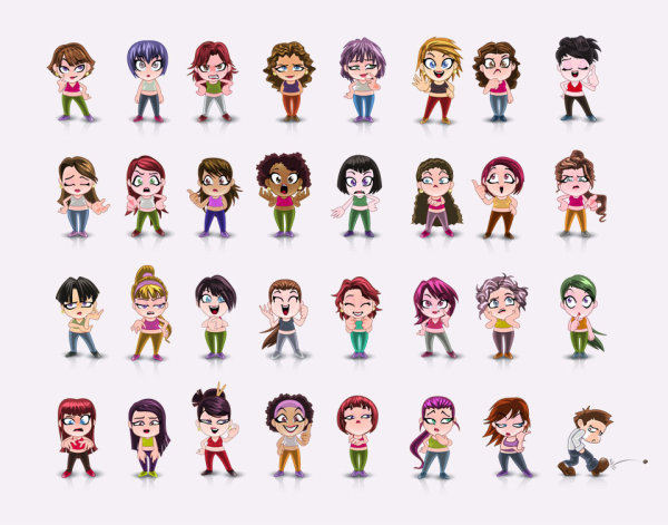 Cartoon characters - Vector