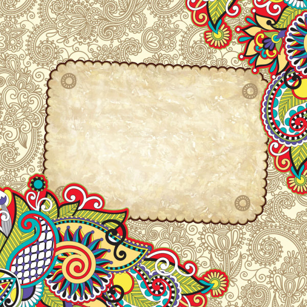 Retro pattern border 04 - vector material