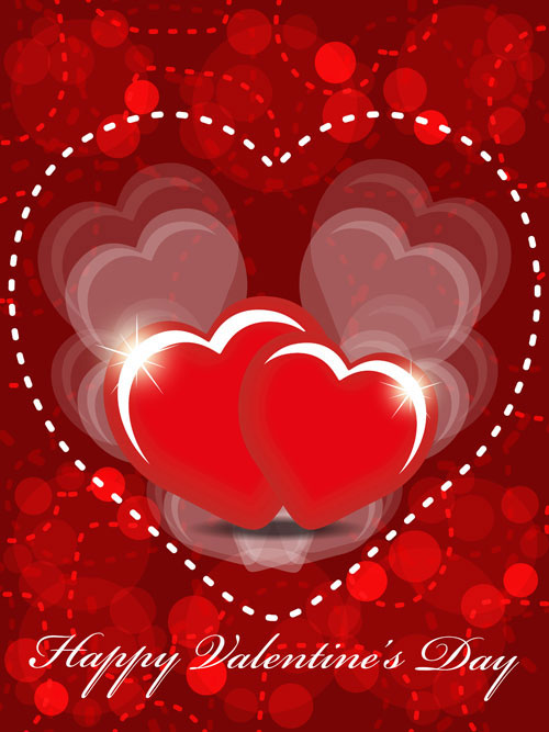 Beautiful valentine background 05 - vector material