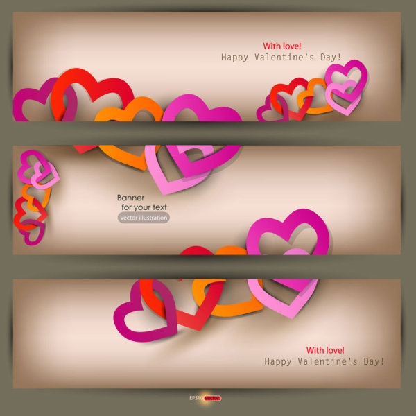 Valentine label elements 03 - vector material
