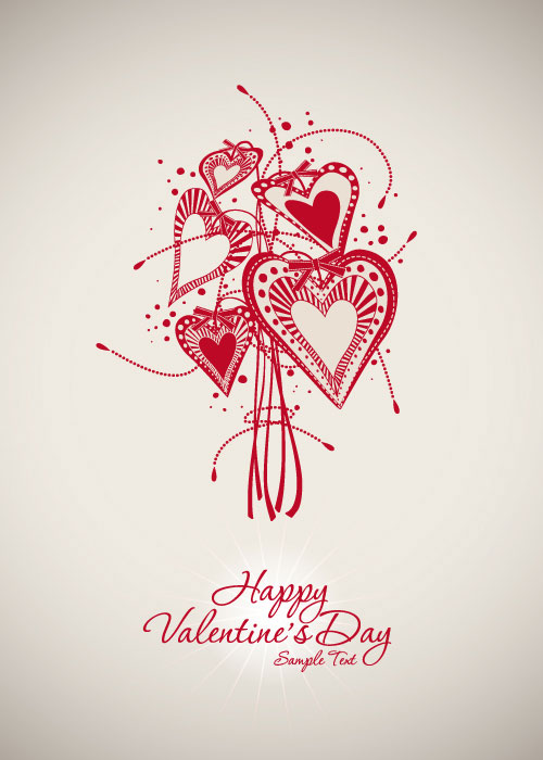 Valentine background 03 - vector material