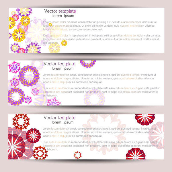 Fine the pattern banner 01 - vector material