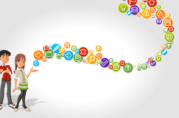 The cartoon characters Commerce vector material -3