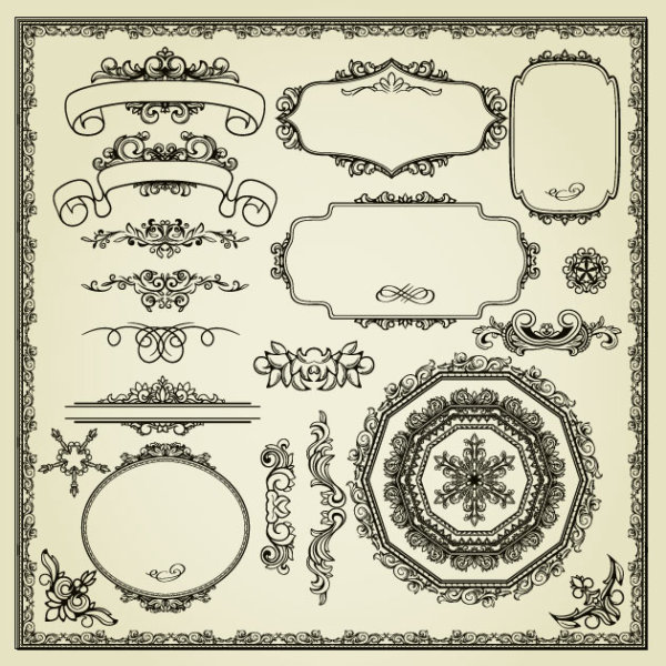 Classic pattern border 02 - Vector