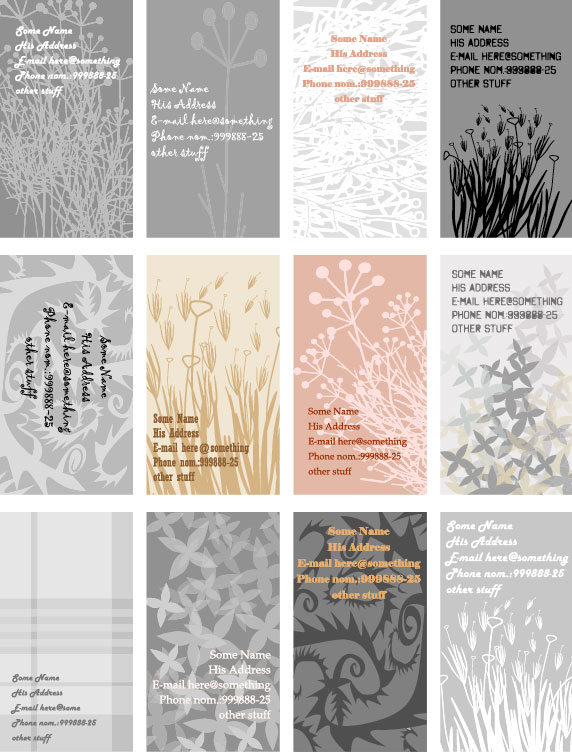 Shading patterns card - vector material