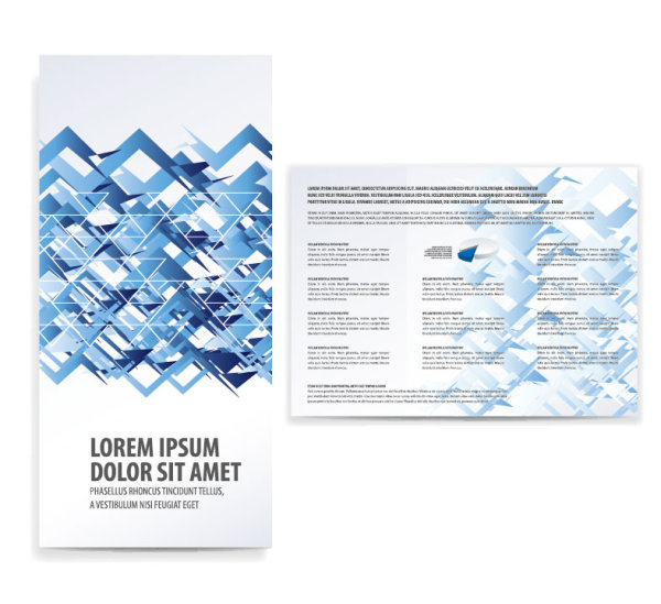 Exquisite three folding template 01 - vector material