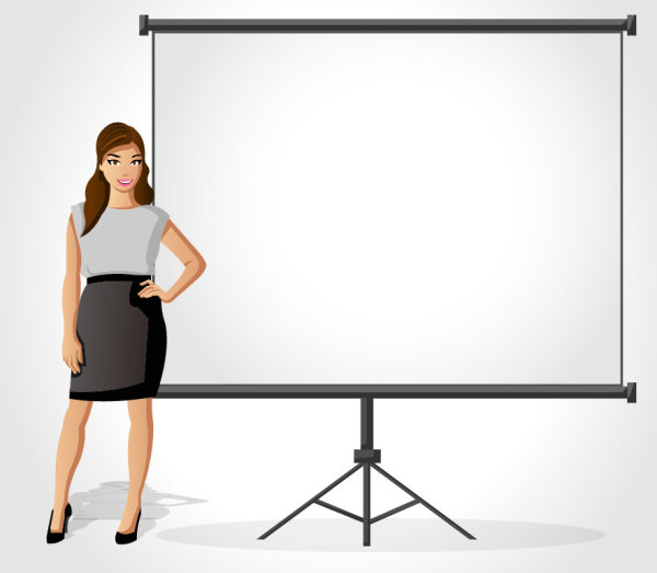 The Cartoon Business picture background 03 - vector material