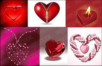 heart-shaped theme of the three-dimensional vector