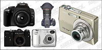 digital cameras vector material