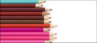 Array of color pencil picture material
