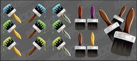Vector paint brush material