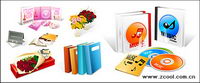 Books, such as CD-ROM icon vector material bouquets