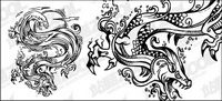 Fierce dragon vector material