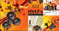 The trend of music vector background material