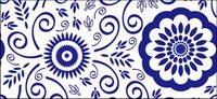 Blue and white pattern vector material