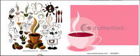 Vector coffee icon and background material