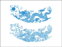 Dragon pattern vector material