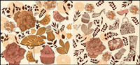 Female flower topic vector pattern