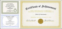 Certificate of Design Vector six