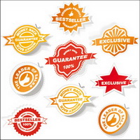 Badge labels 02- Vector