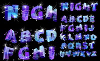 Three-dimensional vector alphabet flash