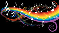 Theme music notes vector material -1