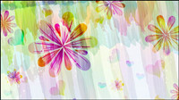 Romantic floral pattern background vector -1