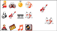 Music icon vector material