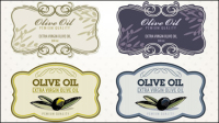 Olive oil labels 02 - vector material