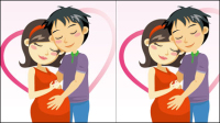 Cartoon expectant mothers 03 - Vector