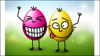Funny eggs 02 - vector material