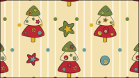 Cartoon Christmas pattern background 04 - vector material