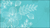 Lines Flowers 03 - vector material