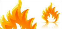 Three-dimensional flame vector material