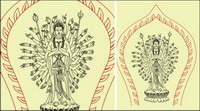 Avalokitesvara line drawings