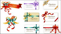 Bow Ribbon cards vector material