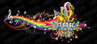 Fun theme music vector material